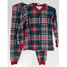 Піжама "Саша" клітка зелена,  начос