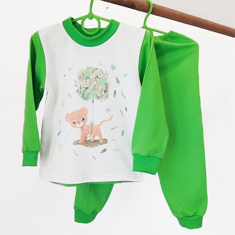 Піжама "ЛЕОПАРД", зелений начос