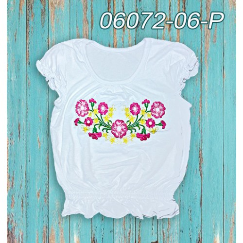 Кофточка "Даринка" з вишивкою цвітною, стрейч-кулір за 62 грн