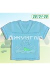 Футболка  мальчик с рисунком, кулир, с вырезом