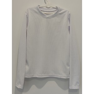 Лонгслів білий, рубчик